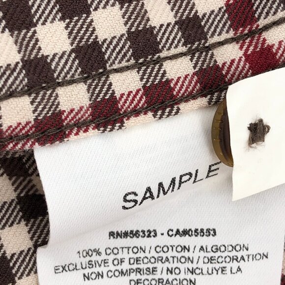 Nike Brown Red Plaid Button-Up Casual Shirt | Men's Size S - Picture 3 of 6